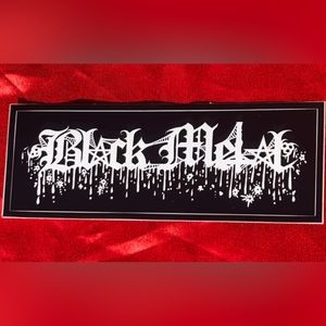 BLACK METAL Logo sticker (2 pack) by music fanatic since 92’